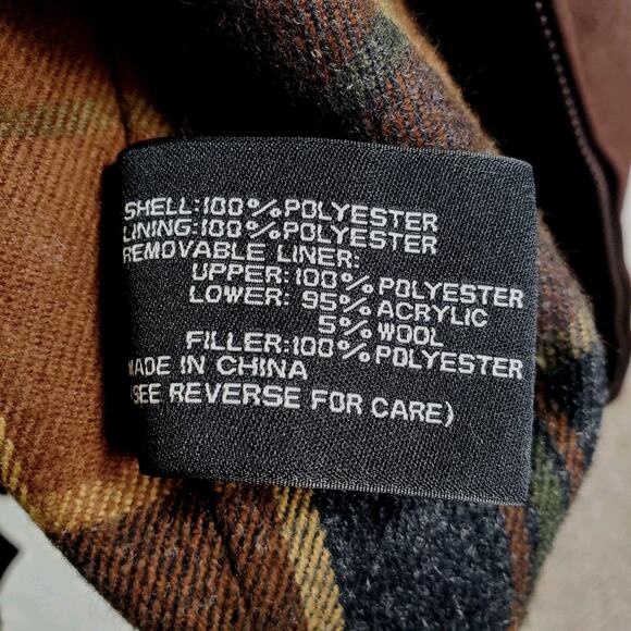 Jos. A. Bank Mens Bomber Jacket Removable Lining Faux Suede Dark Brown Sz XL - Picture 14 of 15